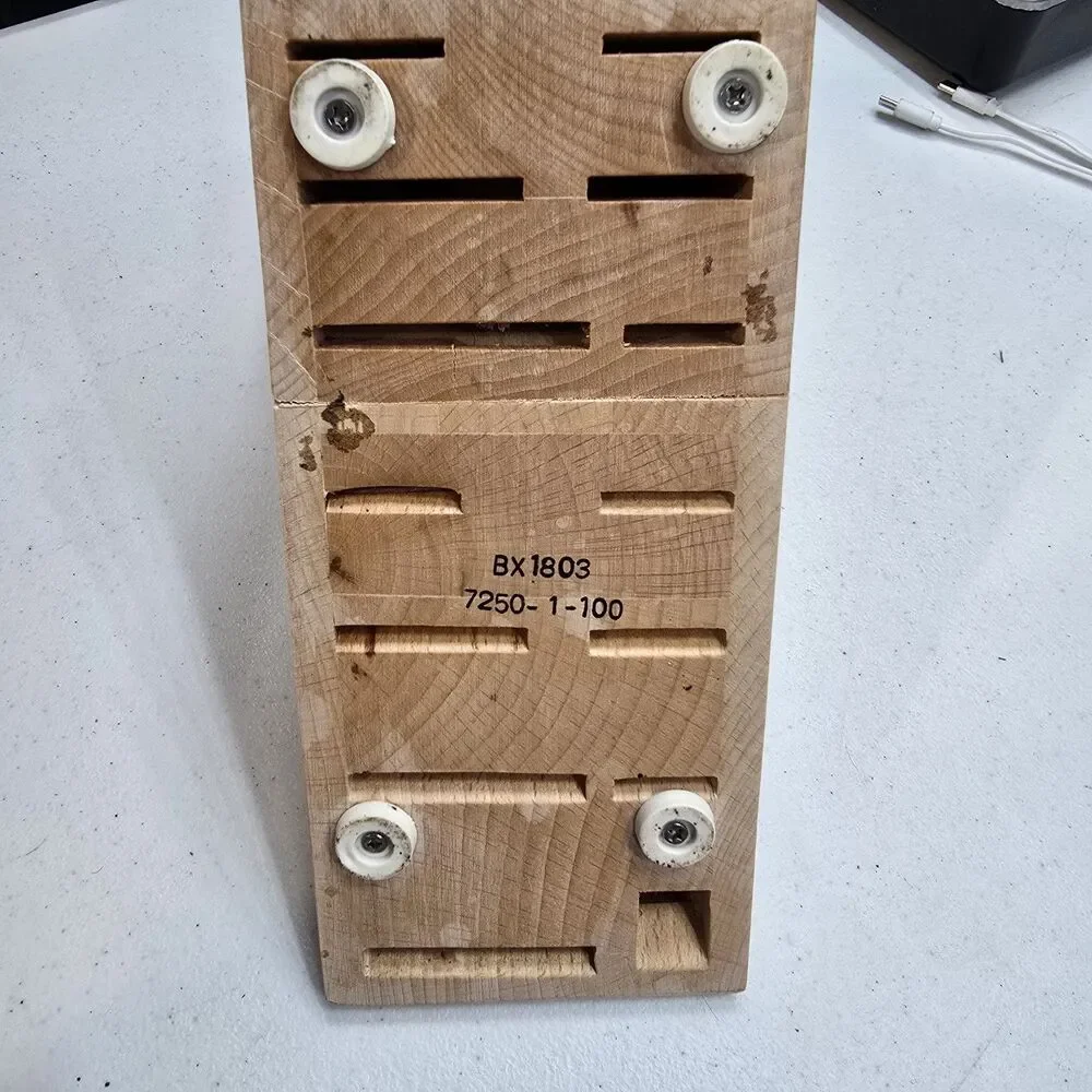 Wusthof Light Wood 8 Slot Knife Block Empty-No Knives Fair Condition